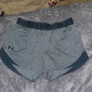 Under Armour Women's Blue and Black Athletic Shorts